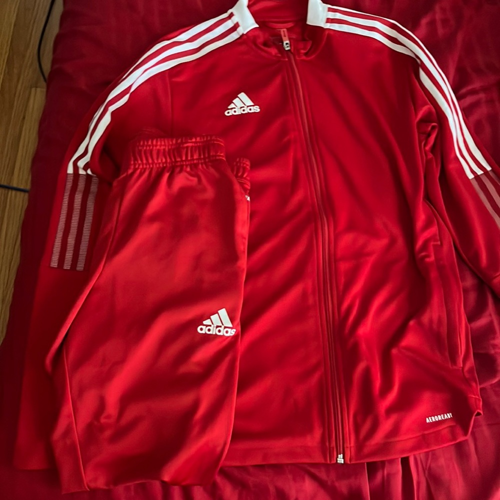Red Adidas Track Jump suit (FREE SHIPPING)>>